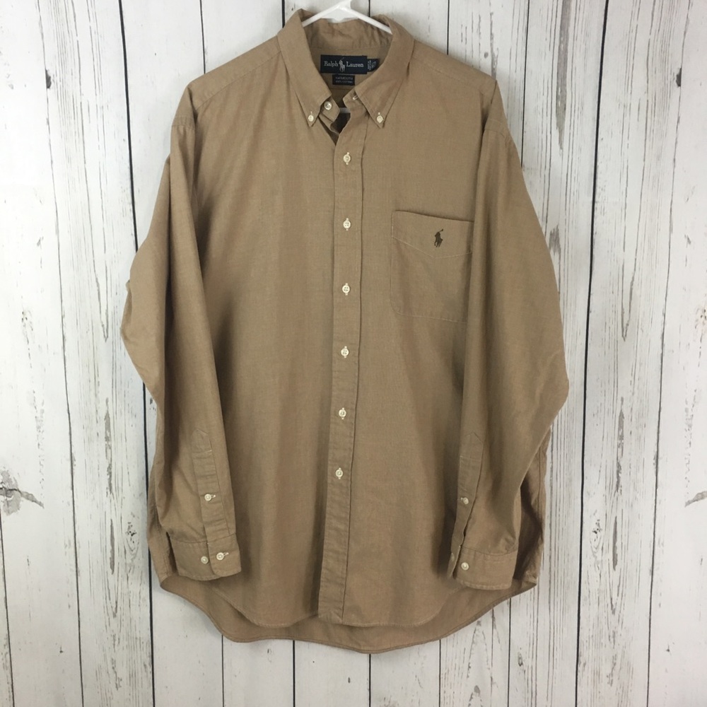 Ralph Lauren men’s brown shirt sizes 16,5